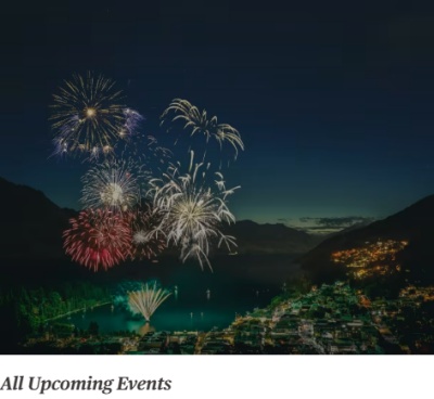 クイーンズタウン観光局の New Year Eve Fireworks のイベント案内ぺージ