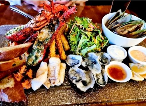 クイーンズタウン Captains レストランでのシーフードプラッター