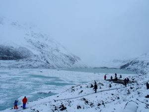 8月14日のマウントクックフッカー氷河湖