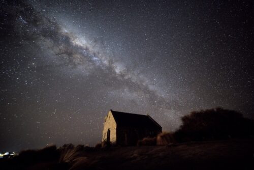 テカポの良き羊飼いの教会と天の川2025年8月25日PM2326撮影