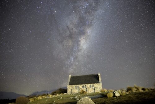 テカポの良き羊飼いの教会と天の川2025年6月23日PM1938撮影
