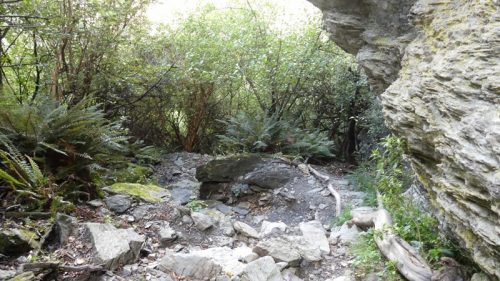 ロッキーマウンテントラック岩場の下り道