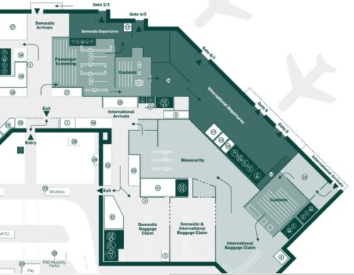 クイーンズタウン空港ターミナルPDFマップ