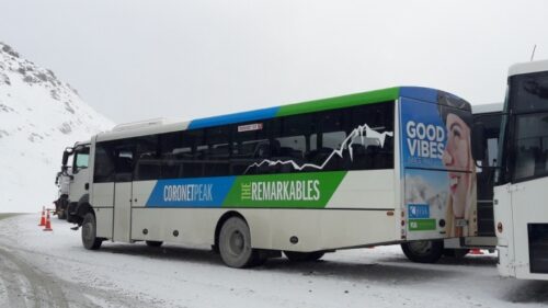 コロネットピーク、リマーカブルズスキー場へのシャトルバス・イメージ