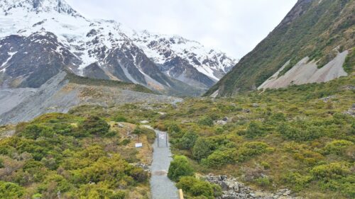 2番目のミューラー氷河湖ルックアウト/ Mount Sefton View Lookoutから先のトラックは閉鎖、立入禁止