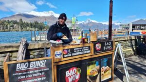 クイーンズタウンレイクフロントの屋台Bao Buns