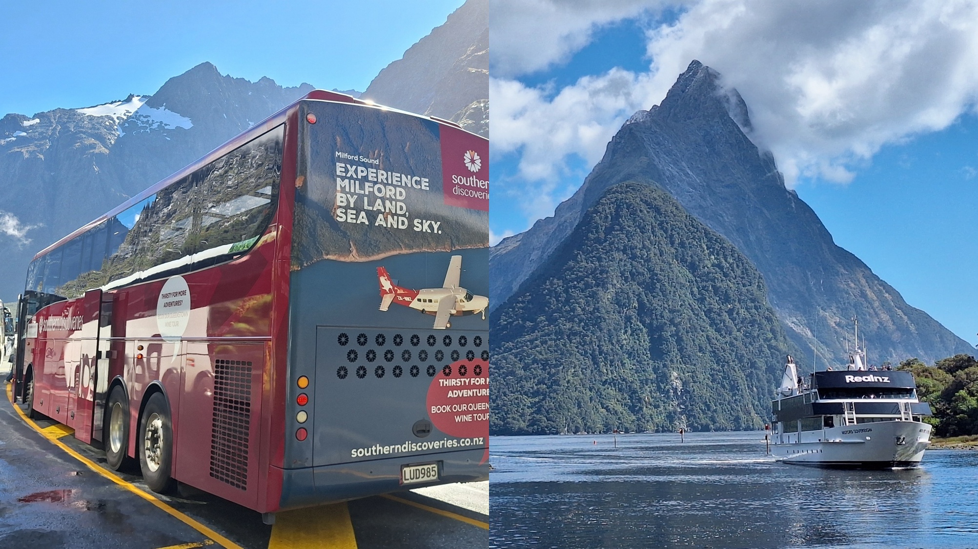 ミルフォードサウンドバス＆クルーズツアー