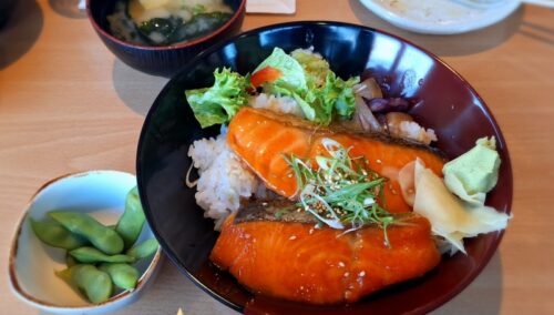 生の刺身がダメな人に照り焼きサーモン丼がお勧め
