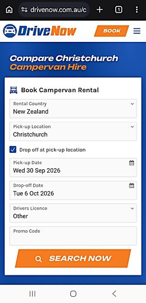 DriveNow のキャンパーバンクライストチャーチの表紙