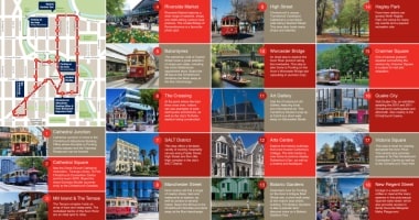 クライストチャーチトラムの英語パンフレット＆マップ