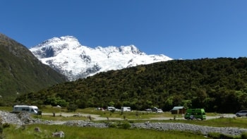 DOC管理のマウントクックWhite Horse Hill Campsite