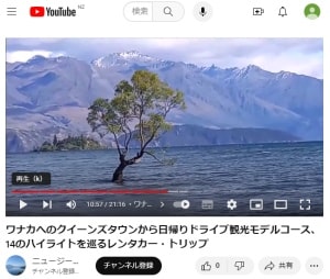 ワナカへのクイーンズタウンから日帰りドライブ観光モデルコース、14のハイライトを巡るレンタカー・トリップユーチューブ動画