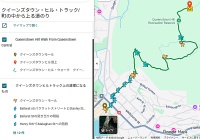 クイーンズタウンヒルトラック町からのマップ