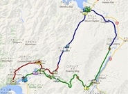 ワナカへの日帰りレンタカー観光マップ