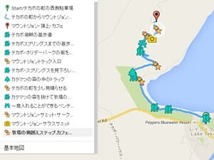 テカポ湖の町からマウントジョン天文台へのウォーキングトラックマップ