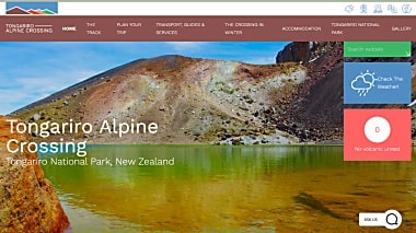 NZ Mountain Safety Cpouncilトンガリロ・アルパイン・クロッシング・ページ