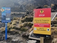トンガリロ・アルパイン・クロッシングトラック閉鎖の案内