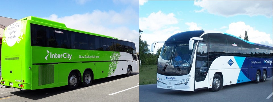 NZインターシティーバストグレイトサイツツアーバス
