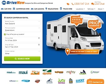 クイーンズタウン空港からキャンピングカーレンタル検索